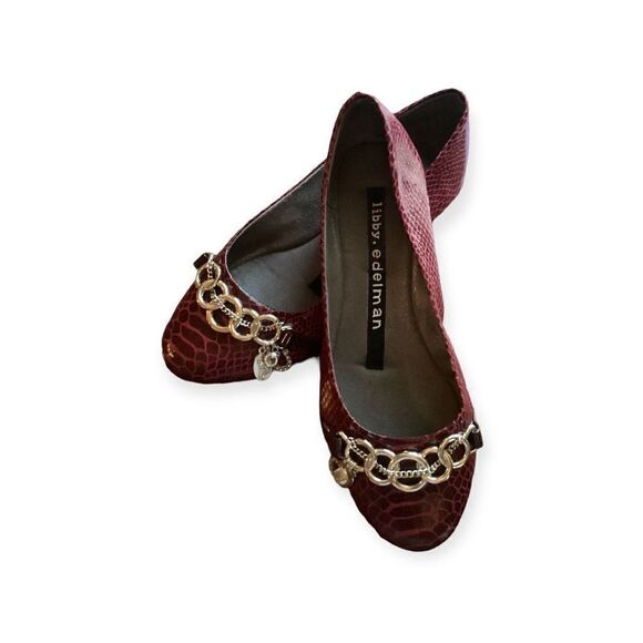 Libby Edelman Amelie Wine Ballet Flats 7 M - Picture 1 of 6